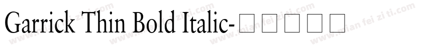 Garrick Thin Bold Italic字体转换